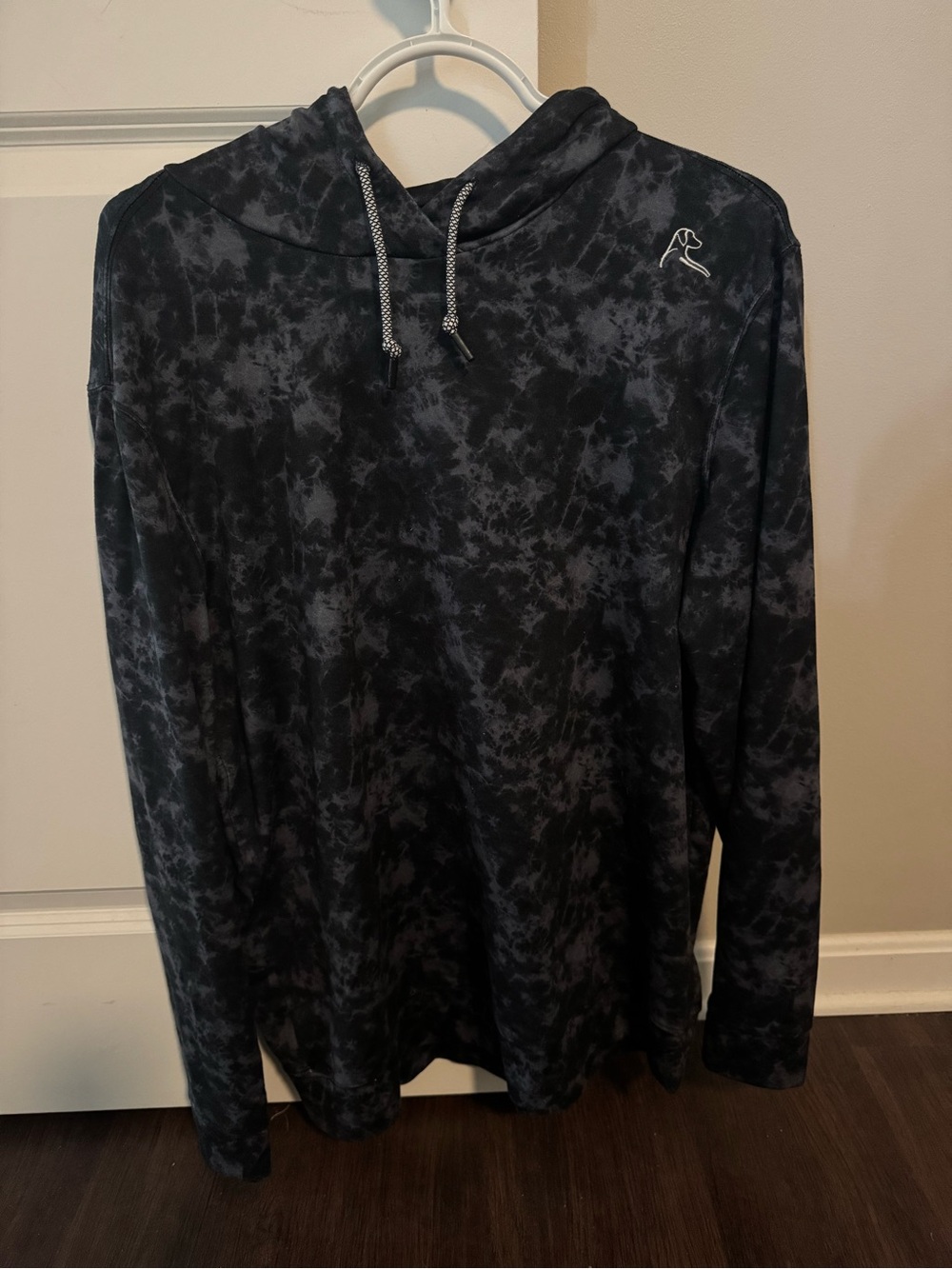 Men's Rhoback Black/gray light weight hoodie - size M